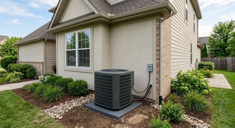 Home comfort equipment in a residential utility space