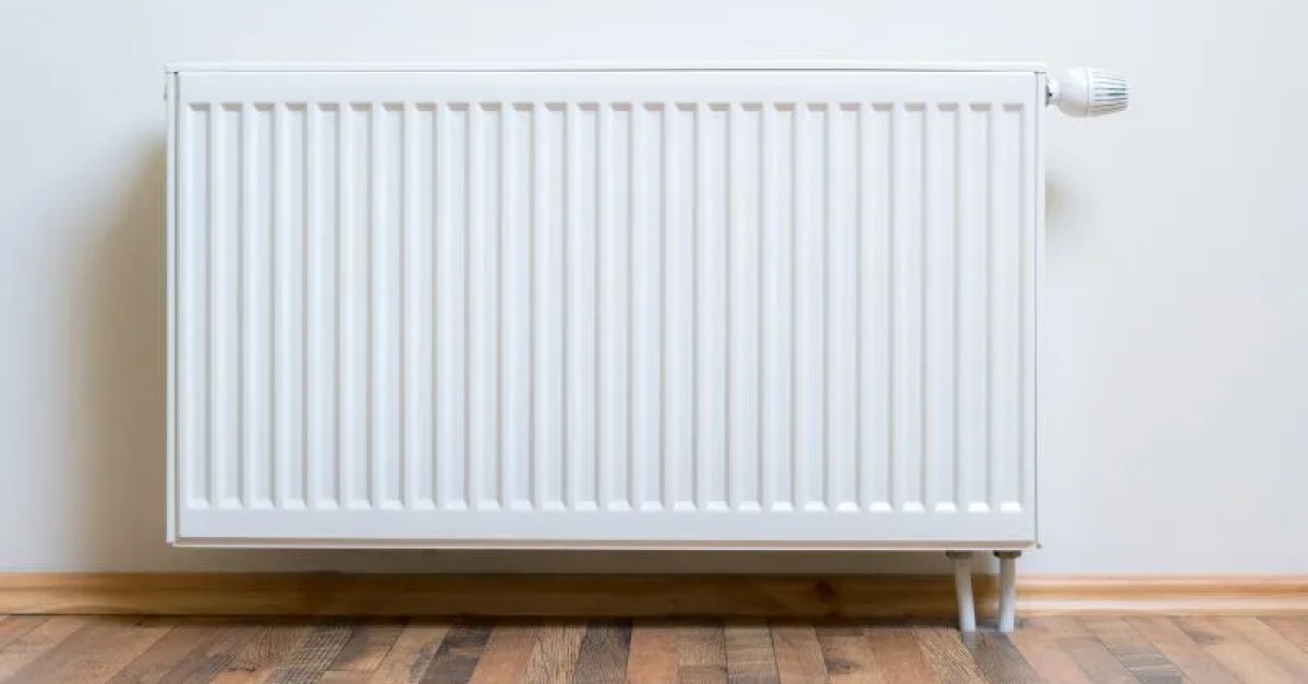 Wall-mounted home heater ready for repair service